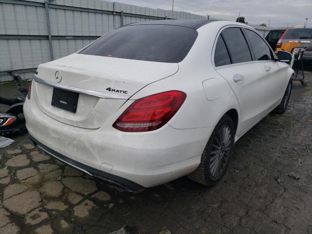 55SWF4KB3FU029757 - 2015 MERCEDES-BENZ C 300 4MATIC WHITE photo 3