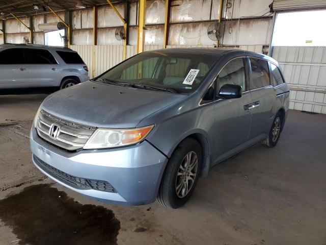 5FNRL5H66CB057216 - 2012 HONDA ODYSSEY EXL BLUE photo 1