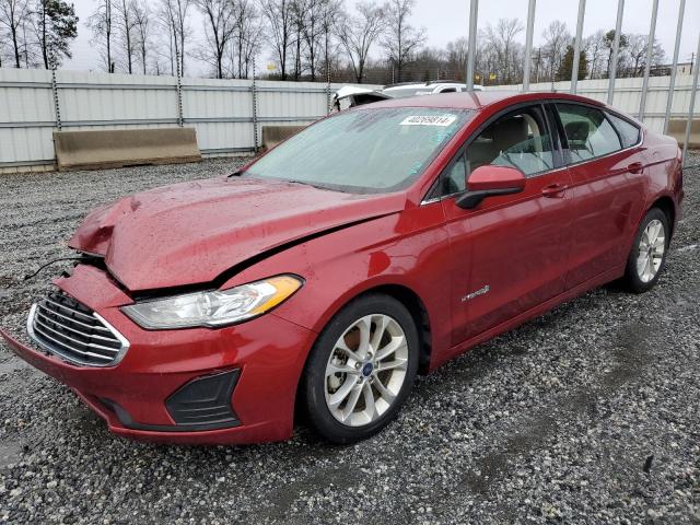 3FA6P0LU4KR256400 - 2019 FORD FUSION SE RED photo 1