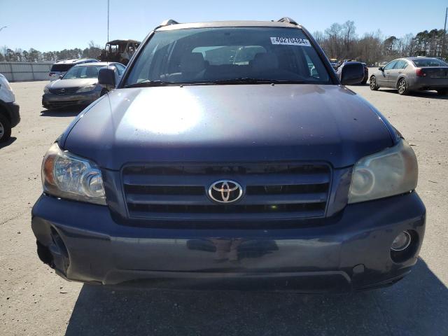 JTEGD21A570165909 - 2007 TOYOTA HIGHLANDER BLUE photo 5