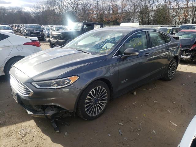 3FA6P0SU0JR110222 - 2018 FORD FUSION TITANIUM/PLATINUM PHEV GRAY photo 1