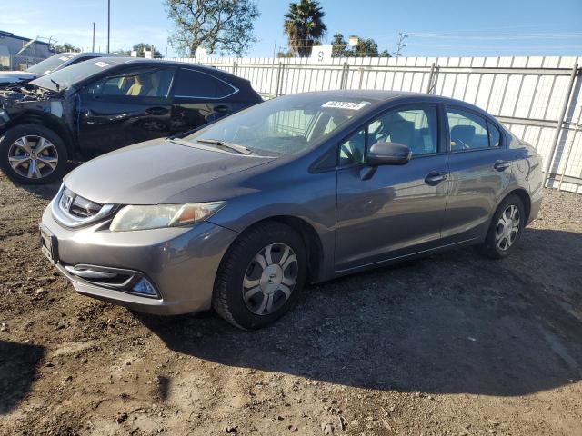 19XFB4F39EE201049 - 2014 HONDA CIVIC HYBRID L GRAY photo 1