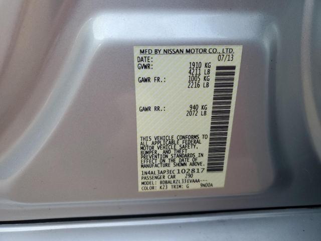 1N4AL3AP3EC102817 - 2014 NISSAN ALTIMA 2.5 SILVER photo 12