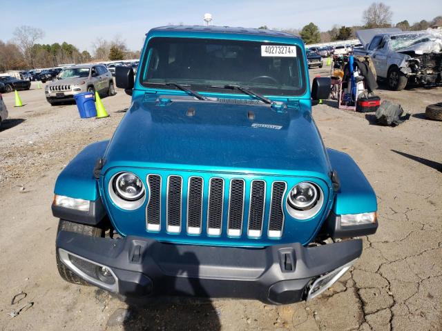 1C4HJXEN4KW645411 - 2019 JEEP WRANGLER U SAHARA TURQUOISE photo 5