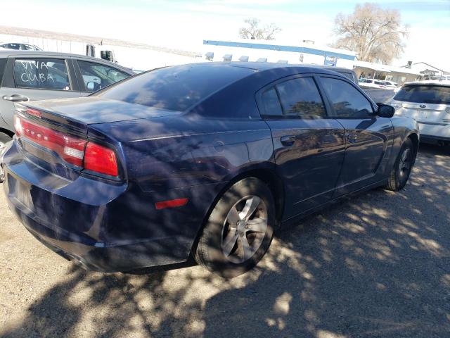 2C3CDXBG9EH188979 - 2014 DODGE CHARGER SE BLUE photo 3