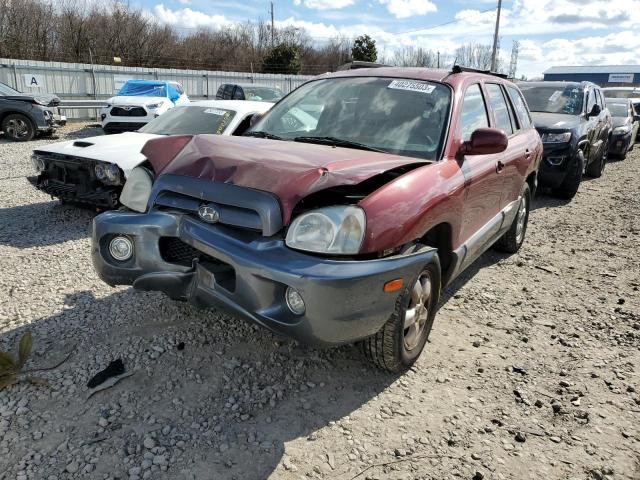 KM8SC73D75U870492 - 2005 HYUNDAI SANTA FE GLS MAROON photo 1