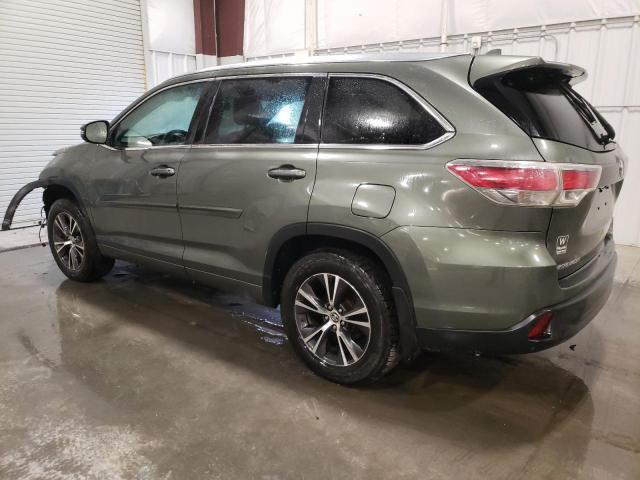 5TDJKRFH6GS273001 - 2016 TOYOTA HIGHLANDER XLE GREEN photo 2