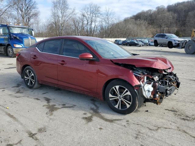 3N1AB8CV8LY219385 - 2020 NISSAN SENTRA SV RED photo 4