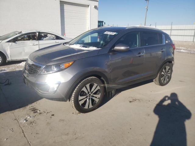 KNDPCCA20D7530702 - 2013 KIA SPORTAGE EX SILVER photo 1