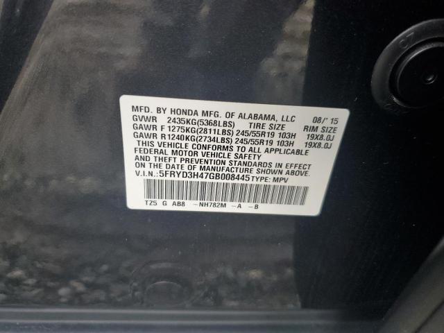 5FRYD3H47GB008445 - 2016 ACURA MDX TECHNOLOGY CHARCOAL photo 13