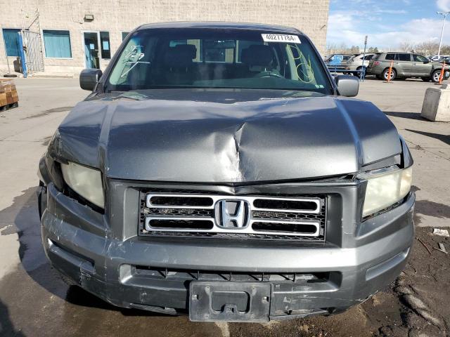 2HJYK16437H541087 - 2007 HONDA RIDGELINE RTS CHARCOAL photo 5