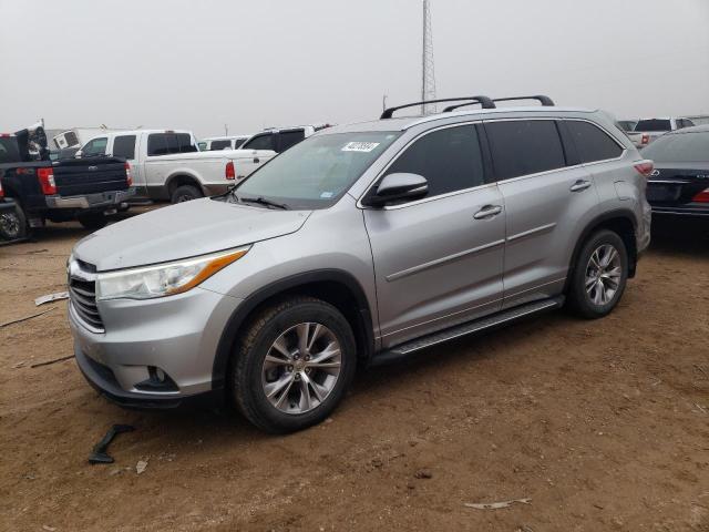 5TDKKRFH7FS067155 - 2015 TOYOTA HIGHLANDER XLE SILVER photo 1
