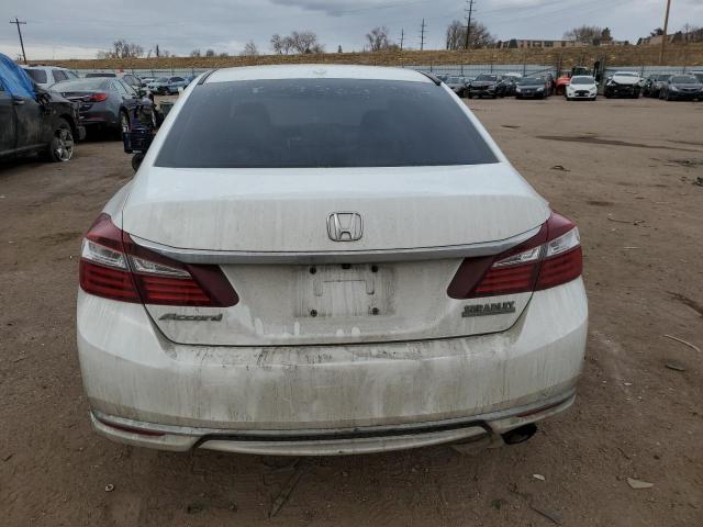 1HGCR2F76GA007477 - 2016 HONDA ACCORD EX WHITE photo 6