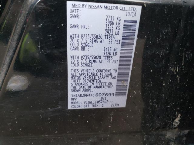 5N1AR2MM4FC607699 - 2015 NISSAN PATHFINDER S 黑色 照片 13