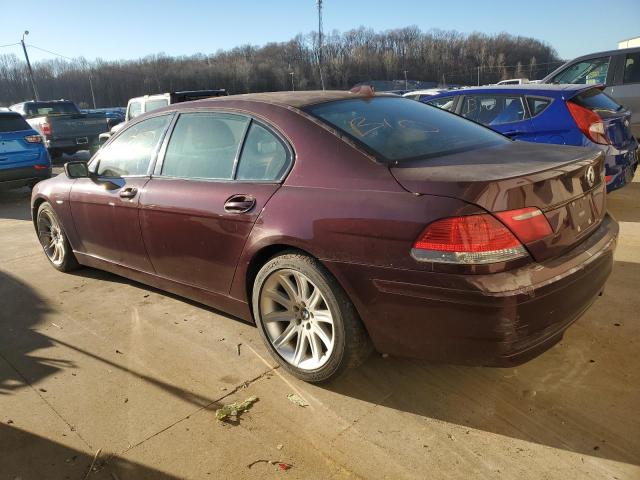 WBAHN83526DT25676 - 2006 BMW 750 LI BURGUNDY photo 2