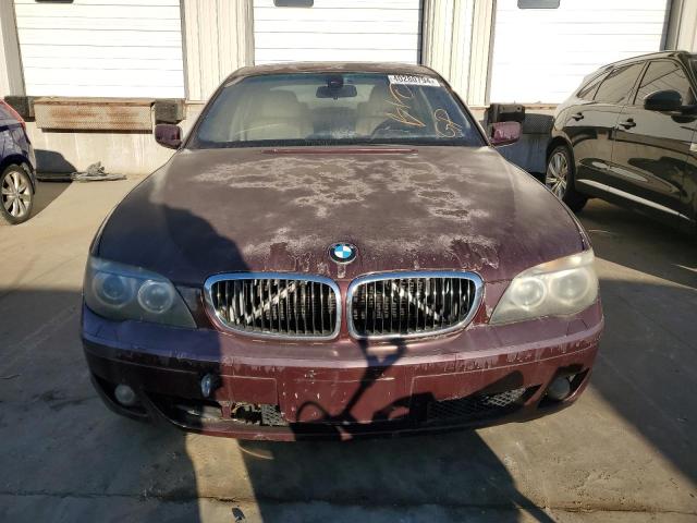 WBAHN83526DT25676 - 2006 BMW 750 LI BURGUNDY photo 5