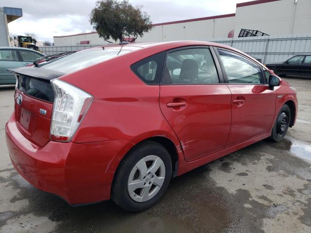 JTDKN3DUXB1319265 - 2011 TOYOTA PRIUS RED photo 3