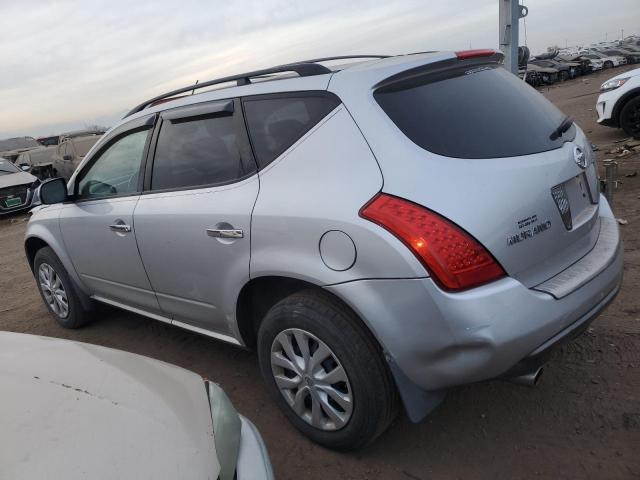 JN8AZ08W77W628524 - 2007 NISSAN MURANO SL SILVER photo 2