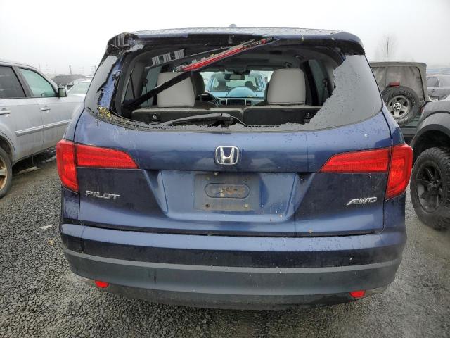 5FNYF6H67GB014180 - 2016 HONDA PILOT EXL BLUE photo 6