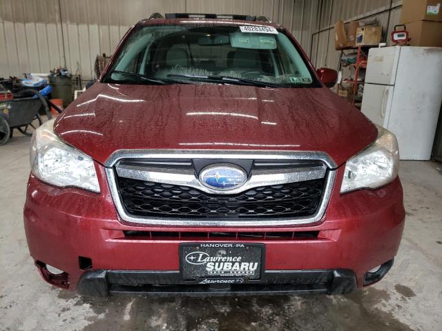 JF2SJAMC2EH421129 - 2014 SUBARU FORESTER 2.5I TOURING RED photo 5