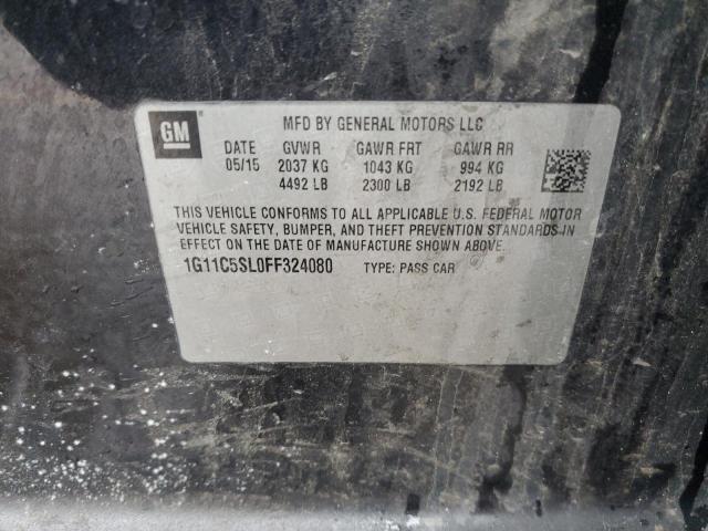 1G11C5SL0FF324080 - 2015 CHEVROLET MALIBU 1LT Czarny zdjęcie 12