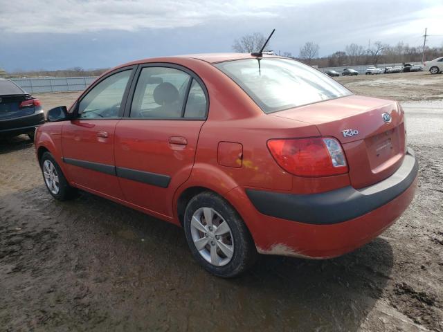 KNADE223X96524124 - 2009 KIA RIO BASE ORANGE photo 2