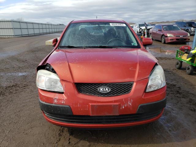 KNADE223X96524124 - 2009 KIA RIO BASE ORANGE photo 5