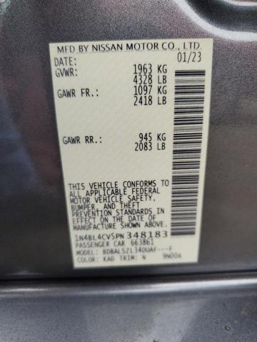 1N4BL4CV5PN348183 - 2023 NISSAN ALTIMA SR GRAY photo 12