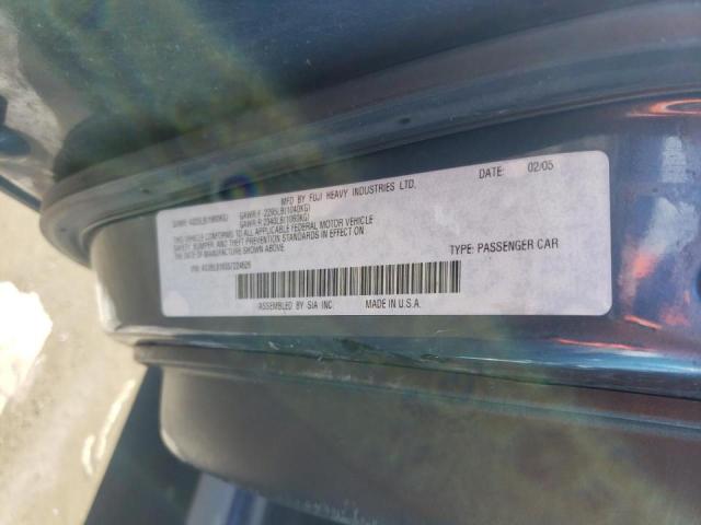 4S3BL616357224626 - 2005 SUBARU LEGACY 2.5I BLUE photo 12