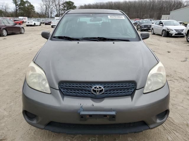 2T1KR32E97C662846 - 2007 TOYOTA COROLLA MA XR GRAY photo 5