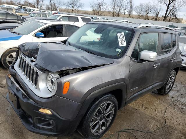 ZACCJADB4HPF99678 - 2017 JEEP RENEGADE LIMITED GRAY photo 1