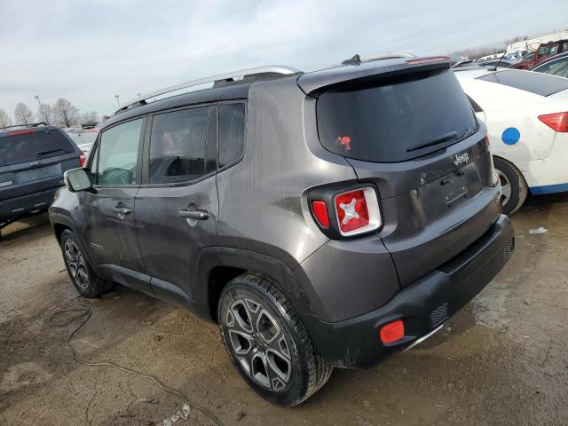 ZACCJADB4HPF99678 - 2017 JEEP RENEGADE LIMITED GRAY photo 2