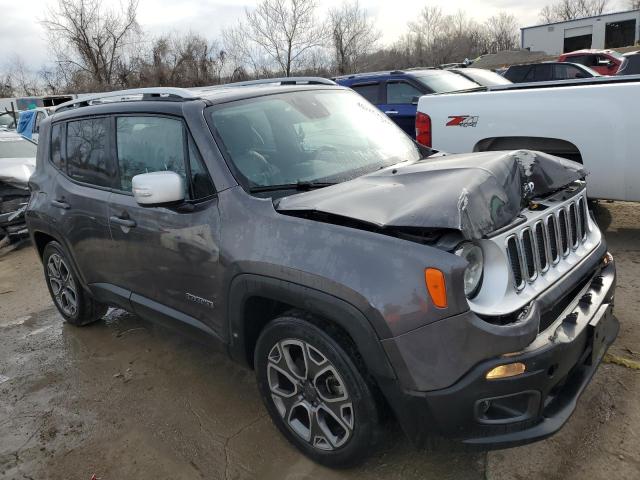 ZACCJADB4HPF99678 - 2017 JEEP RENEGADE LIMITED GRAY photo 4