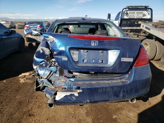 1HGCM66546A009148 - 2006 HONDA ACCORD EX BLUE photo 6