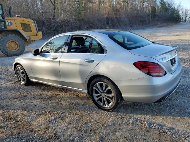 55SWF4KBXGU103953 - 2016 MERCEDES-BENZ C 300 4MATIC SILVER photo 2