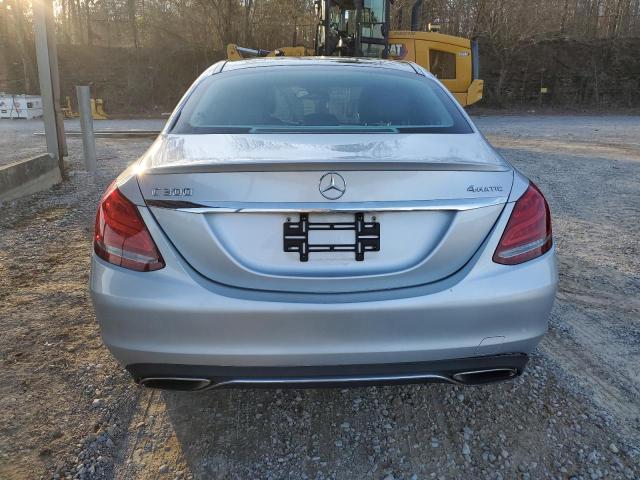 55SWF4KBXGU103953 - 2016 MERCEDES-BENZ C 300 4MATIC SILVER photo 6