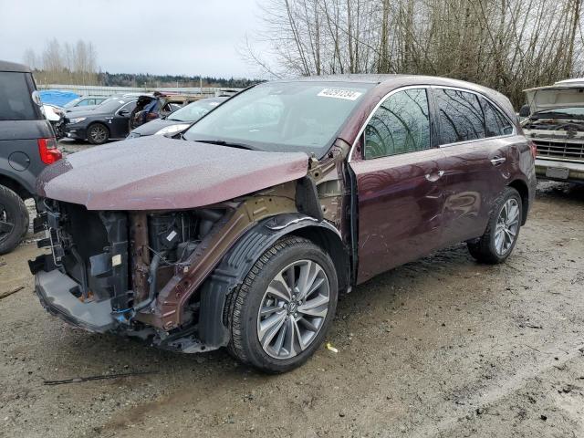 5FRYD4H54HB021220 - 2017 ACURA MDX TECHNOLOGY BURGUNDY photo 1