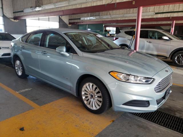 3FA6P0LU6ER155573 - 2014 FORD FUSION SE HYBRID BLUE photo 4