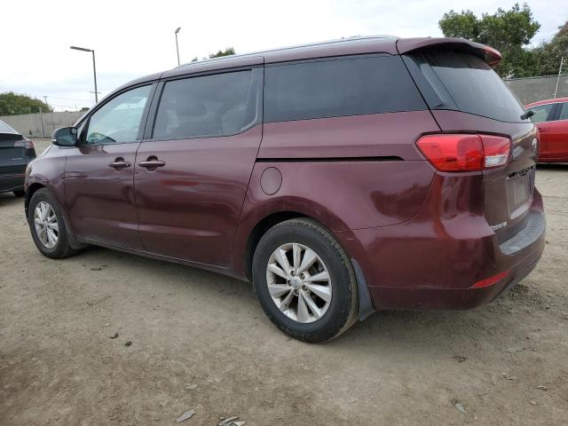 KNDMB5C15G6184971 - 2016 KIA SEDONA LX BURGUNDY photo 2