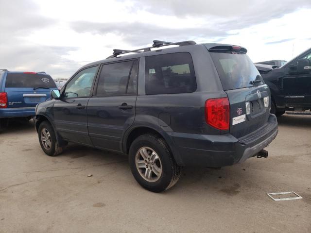 2HKYF18655H523556 - 2005 HONDA PILOT EXL BLUE photo 2