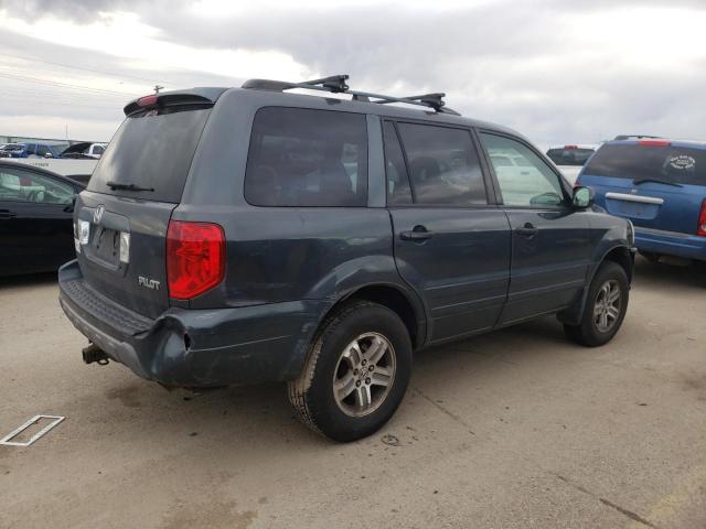 2HKYF18655H523556 - 2005 HONDA PILOT EXL BLUE photo 3