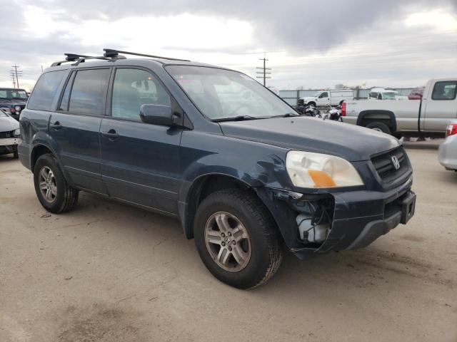 2HKYF18655H523556 - 2005 HONDA PILOT EXL BLUE photo 4