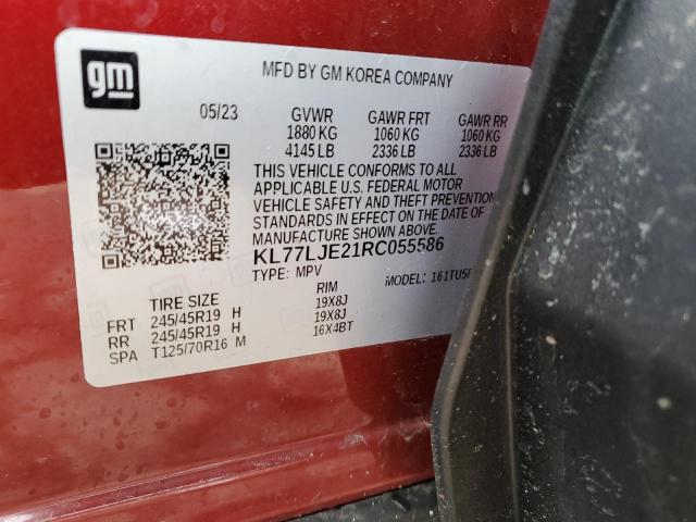 KL77LJE21RC055586 - 2024 CHEVROLET TRAX 2RS RED photo 13