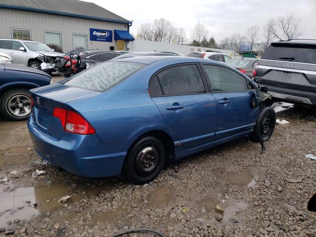 1HGFA16517L070830 - 2007 HONDA CIVIC LX BLUE photo 3