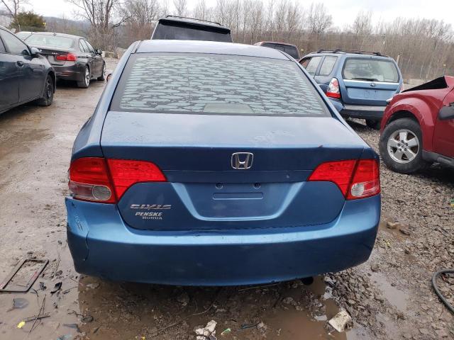 1HGFA16517L070830 - 2007 HONDA CIVIC LX BLUE photo 6