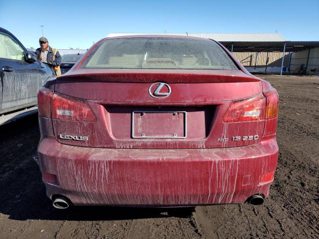 JTHCK262062003553 - 2006 LEXUS IS 250 RED photo 6