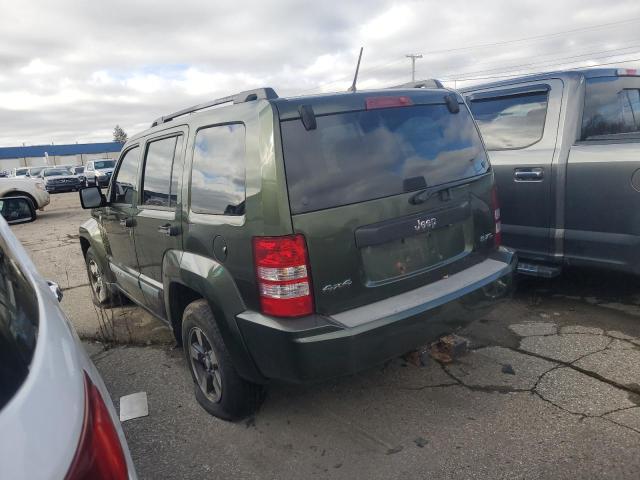 1J8GN28K68W143618 - 2008 JEEP LIBERTY SPORT GREEN photo 2