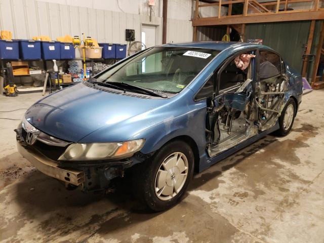 JHMFA36249S008054 - 2009 HONDA CIVIC HYBRID BLUE photo 1