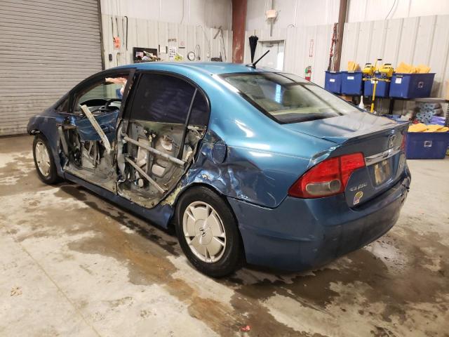 JHMFA36249S008054 - 2009 HONDA CIVIC HYBRID BLUE photo 2