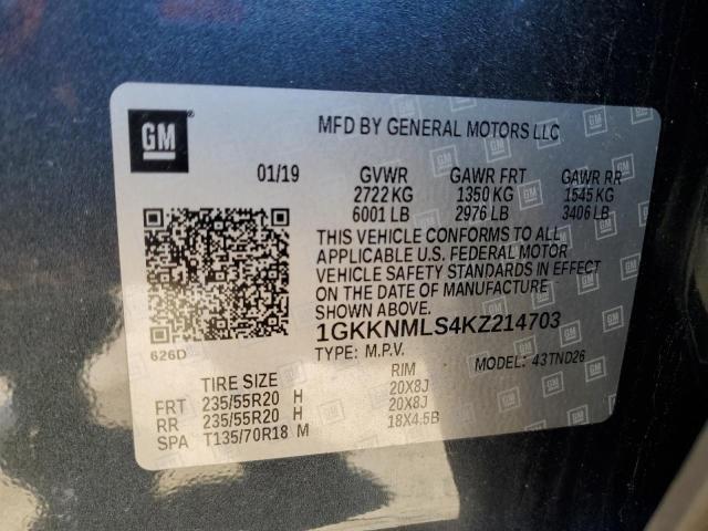 1GKKNMLS4KZ214703 - 2019 GMC ACADIA SLT-1 GRAY photo 13